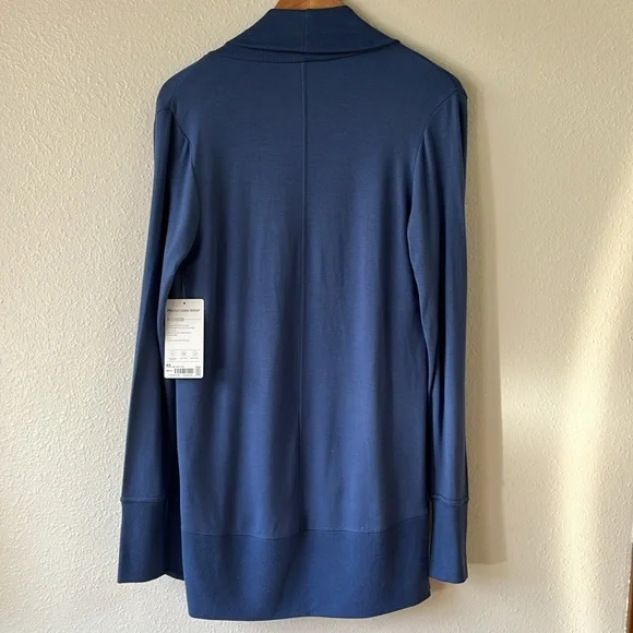 Athleta Pranayama Wrap Soft Cardigan Blue Pockets NWT XS - Picture 7 of 8